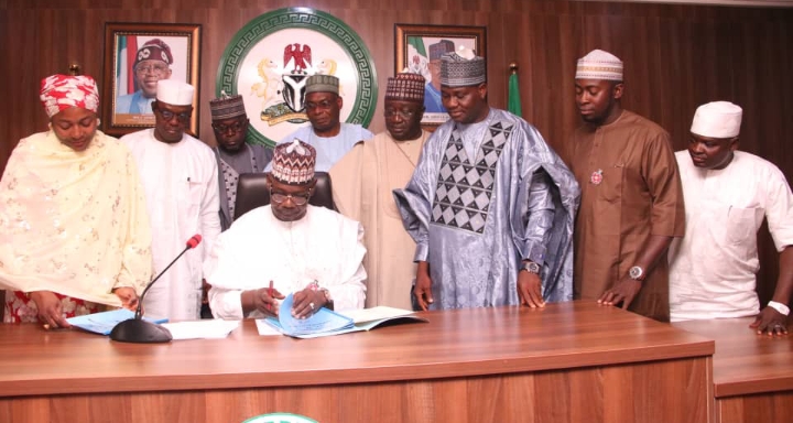 Gov. Sule signs 2024 budget into law.