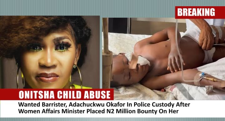 Kudos to Women affairs Minister as Onitsha based lawyer, Adachukwu Okafor arrested for alleged child abuse