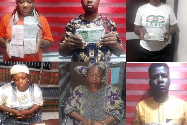 EFCC arrests six suspected currency Saboteurs in Lagos.