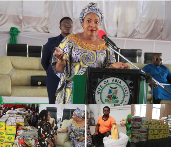 Mrs. Priscilla Otti, the wife of Abia State Governor provides succour to persons with disabilities