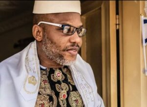 The leader of the Indigenous Peoples of Biafra (IPOB), Nnamdi Kanu. 
