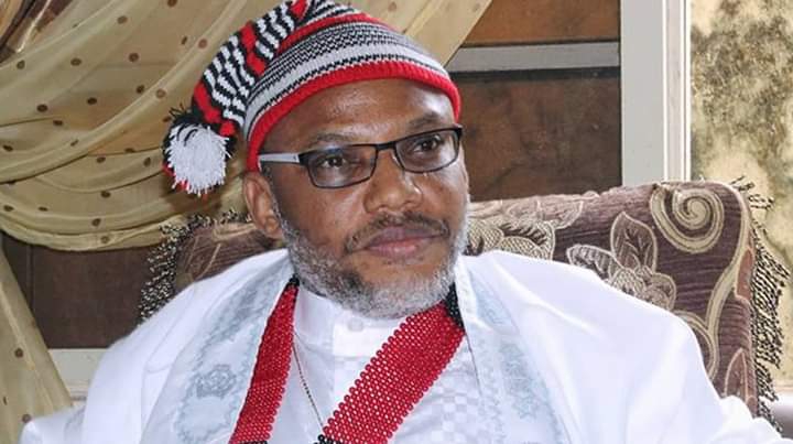 The leader of the Indigenous Peoples of Biafra (IPOB), Nnamdi Kanu. 