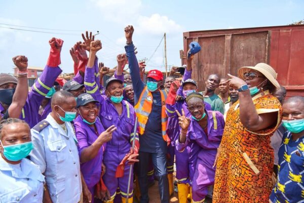 Edo State People's Democratic Party, PDP, governorship candidate, Asue Ighodalo with Edo citizens