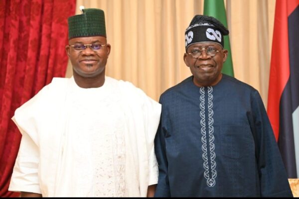 Former Kogi State Governor, Alhaji Yahaya Adoza Bello and President Bola Ahmed Tinubu