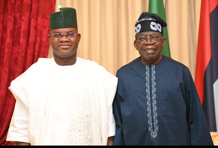 Former Kogi State Governor, Alhaji Yahaya Adoza Bello and President Bola Ahmed Tinubu