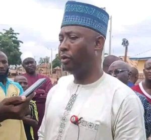 Former Speaker of the Nasarawa State House of Assembly, Rt. Hon Ibrahim Balarabe Abdullahi and Abdullahi Ibrahim Sa'ad, the People's Democratic Party, PDP, lawmaker representing Umaisha/Ugya at the Nasarawa State House of Assembly