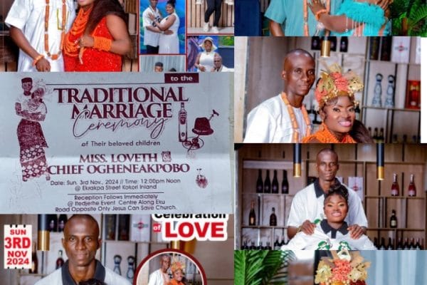 Chief Ogheneakpobo weds Miss Loveth on November 3, 2024