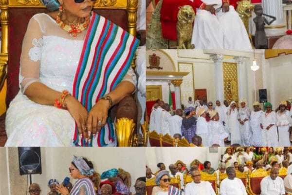 APC Nat'l Women Leader felicitates with Oba of Benin on Coronation, 71st Birthday anniversary