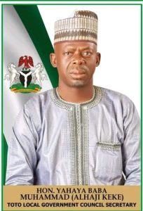 Hon. Muhammed Baba Yahaya as Toto LGC Secretary 