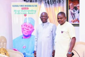 Rt. Hon Ibrahim Abdullahi Balarabe, the former Speaker of Nasarawa State House of Assembly with Kogi State Chairman of the National Youth Council of Nigeria (NYCN)