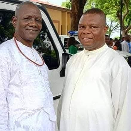 Director General, Delta State Orientation and Communications Bureau, Dr Fred Latimore Oghenesivbe Esq and BExecutive Secretary of Delta State Christian pilgrims Welfare Board, Very Rev Fr Christopher Ekabo