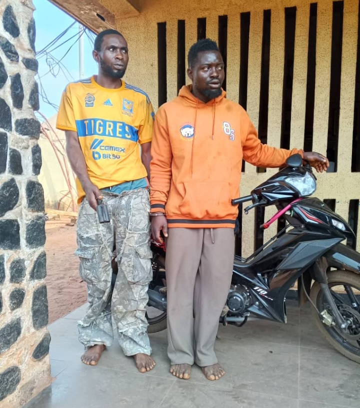 Mohammed Chelim and Oneh Mohammed, two suspected armed robbers, arrested in Dekina Local Government Area along Anyigba-Egume road