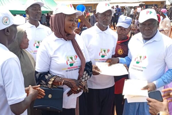 2026 poll: FCT YPP inaugurates Abaji council, ward executives The Abaji area council chapter chairman of the YPP Hon Alhassan Suleiman right present letter to the organizing secretary of the party Mohammed Nadaba, shortly after his inauguration in Abaji on Saturday.