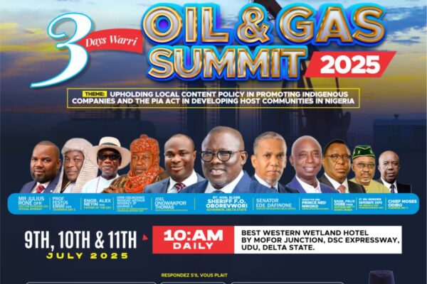 Warri Oil & Gas Summit 2025 Set to Hold in Delta State Warri Oil & Gas Summit 2025 Set to Hold in Delta State