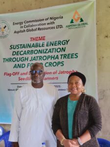 Mr. Babagana G Tella, Deputy Director, Head of Renewable Energy Department (L), Ms. Latifah Aspitah Isah, CEO Aspitah Global Resources Ltd. (R)