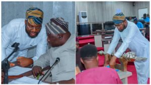Hon. Umar Yahaya (Connect) in a conversation with the Speaker, Kogi State House of Assembly, Rt. Hon. Aliyu Umar Yusuf (ASSIGNMENT)